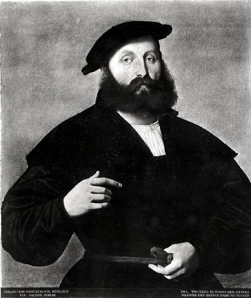 Porträtt av greve Raimund Fugger av Vincenzo di Biagio Catena