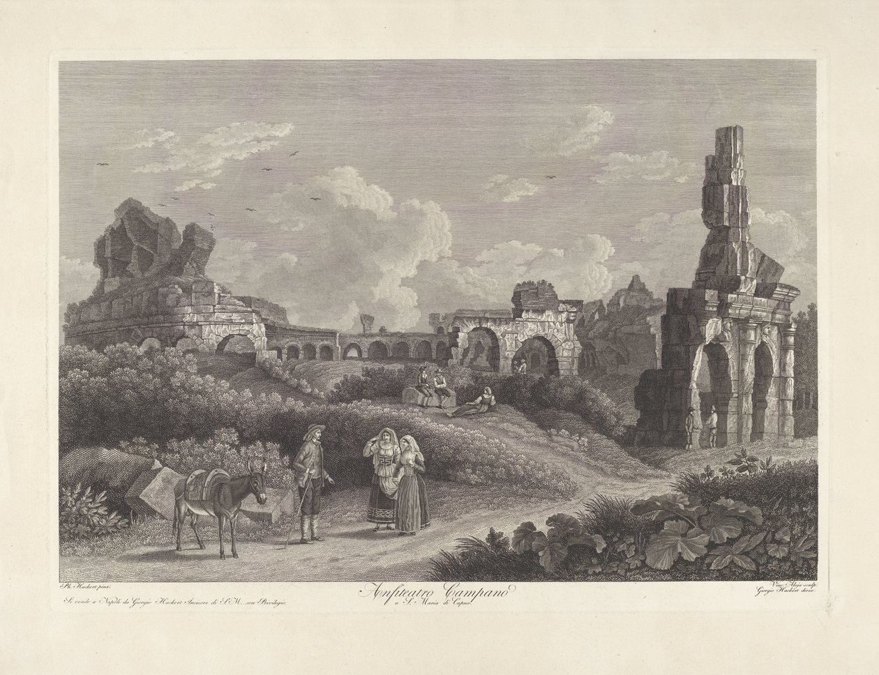 Amfiteatern i Capua Anfiteatro Campano a S. Maria di Capua (titel på objekt) av Vincenzo Alloja