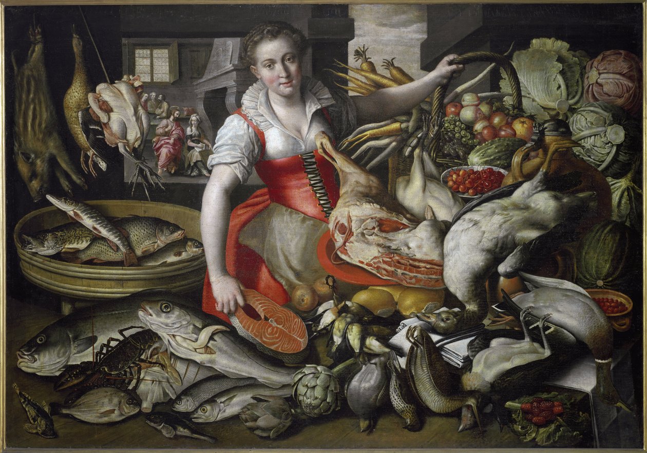 Kristus i Marthas och Marias hus (olja på duk av Vincenzo Campi