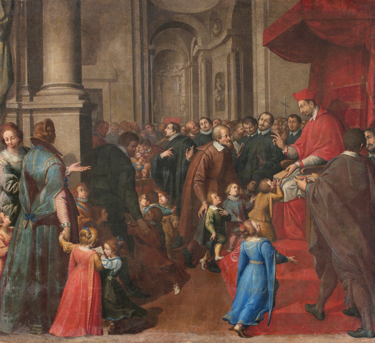 Milano, San Francesco da Paola-kyrkan, Fratelli Campi, San Carlo etablerar skolan för den kristna läran av Vincenzo and Campi Antonio Campi