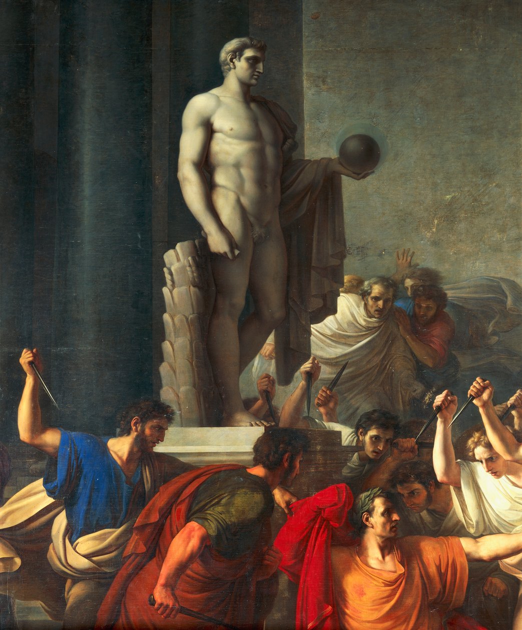Caesars död den 15 mars 44 f.Kr av Vincenzo Camuccini