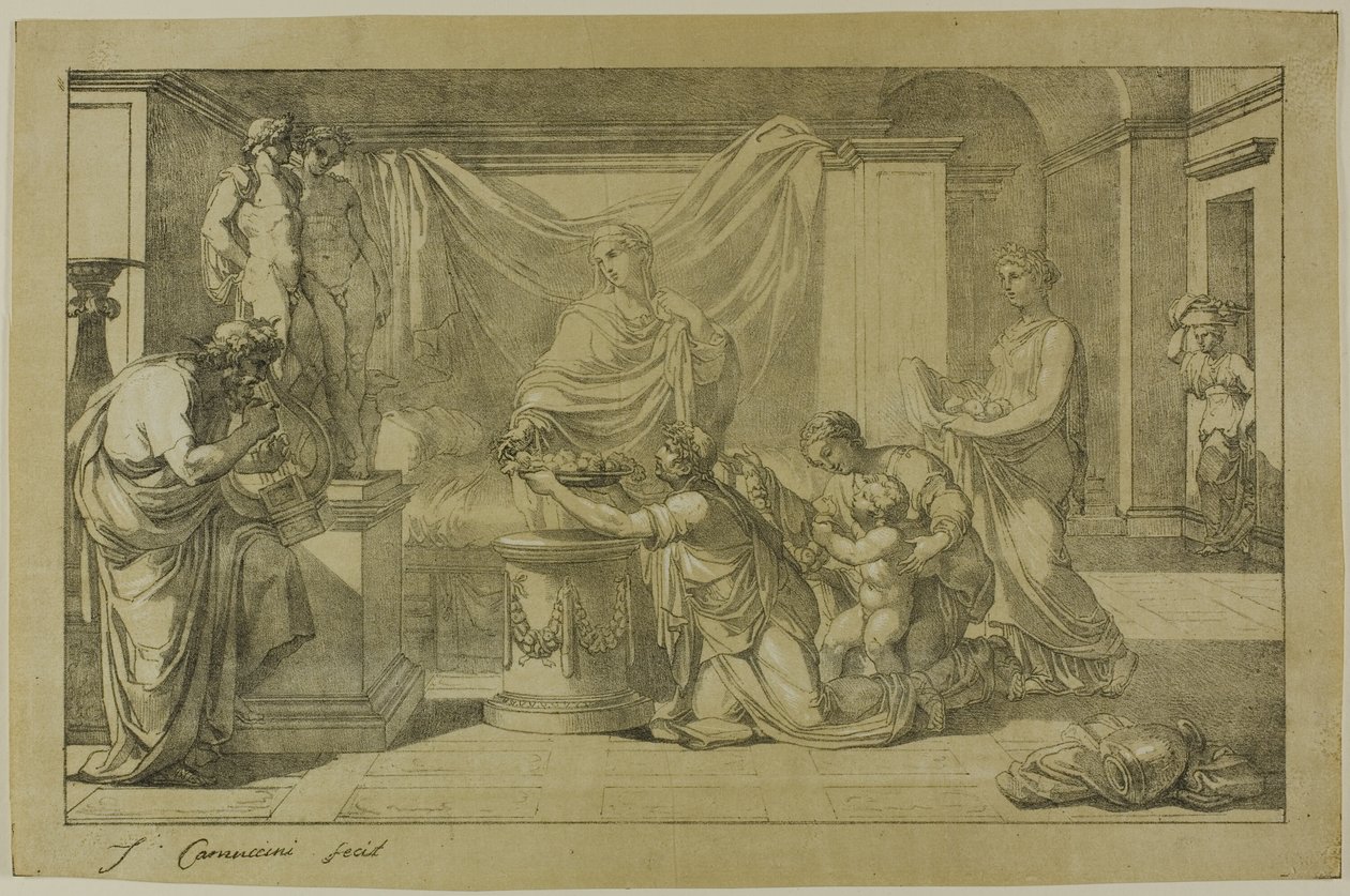 Erbjudande till Lares av Vincenzo Camuccini
