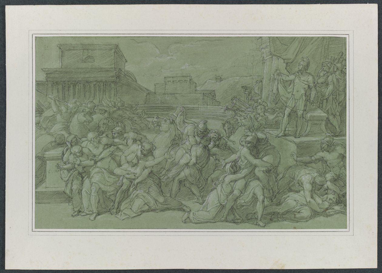 Sabinernas våldtäkt, ca. 1820. av Vincenzo Camuccini