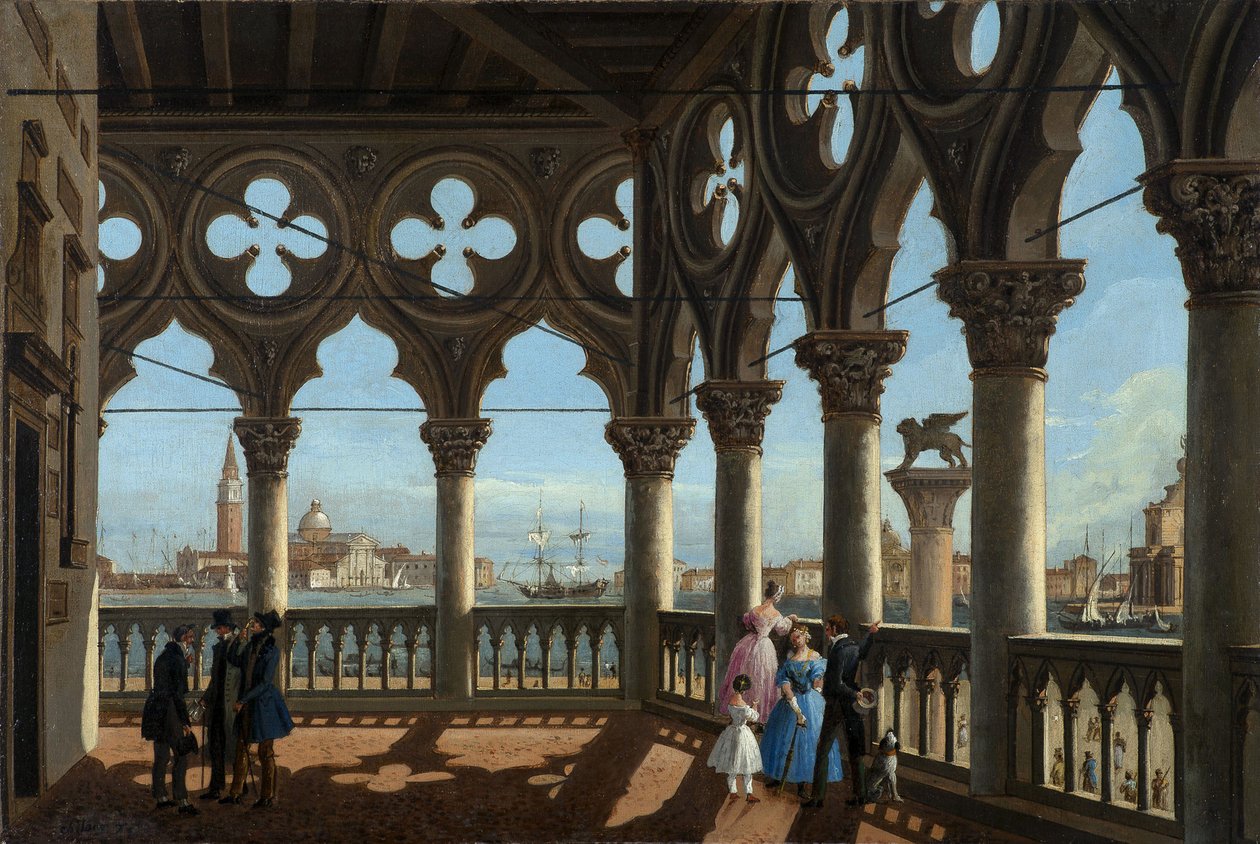 Venedig - Dogepalatsets loggia par Chilone, Vincenzo av Vincenzo Chilone