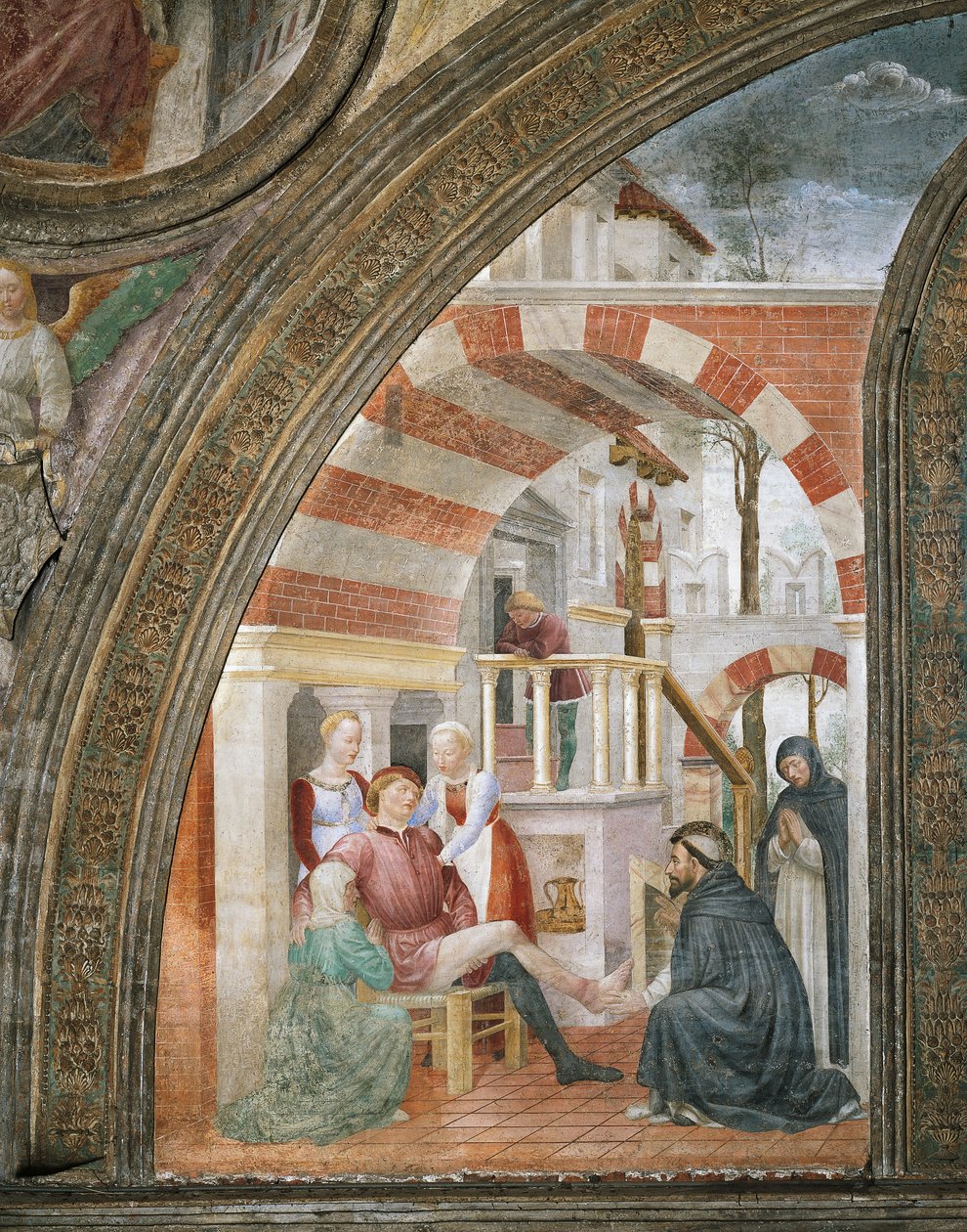 Mirakel av läkt fot av Vincenzo Foppa