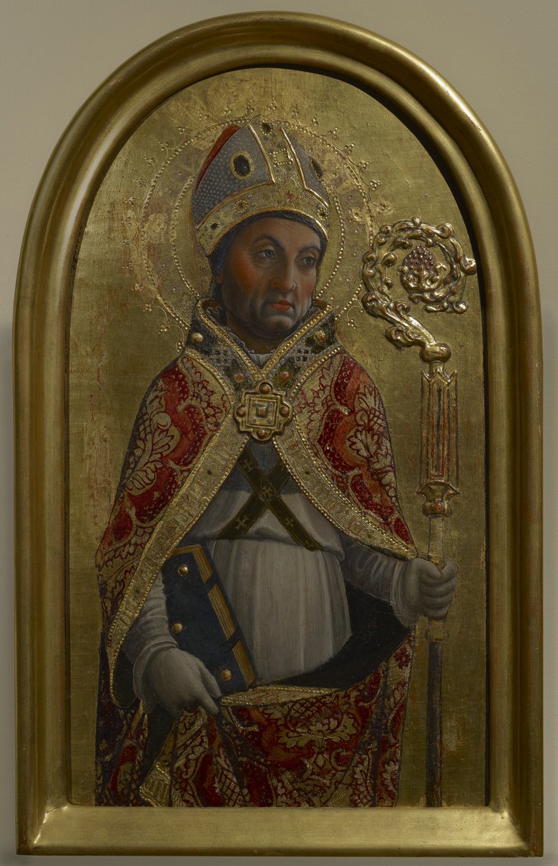 Saint Sirus, ca 1460 (tempera på panel) av Vincenzo Foppa