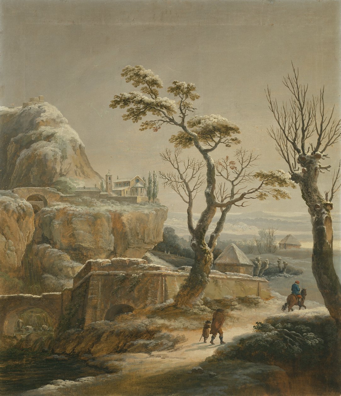 Winter (målning på duk) av Vincenzo Martinelli