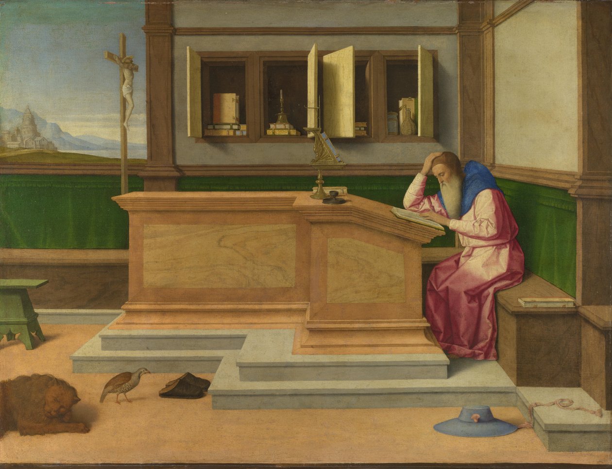 Saint Hieronymus i hans studie, ca. 1510 av Vincenzo di Biagio Catena