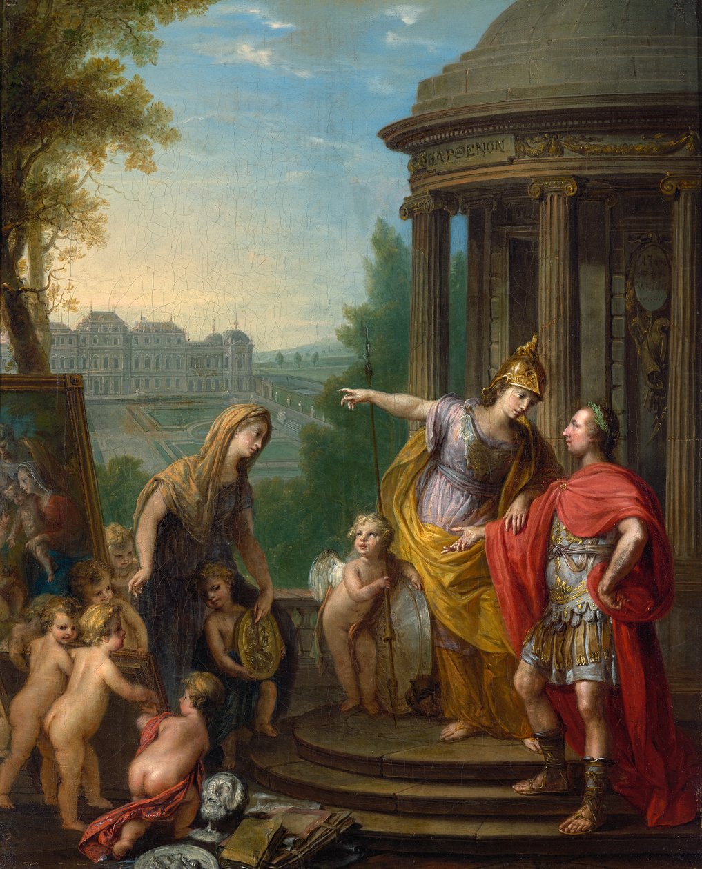 Allegori om överföringen av det kejserliga galleriet till Belvedere av Vinzenz Fischer
