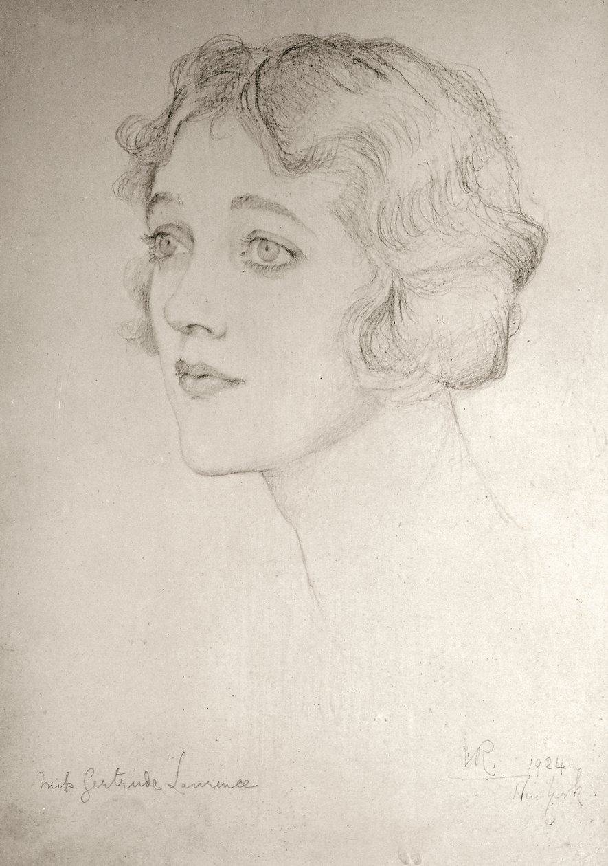 Miss Gertrude Lawrence, 1924 av Violet Manners