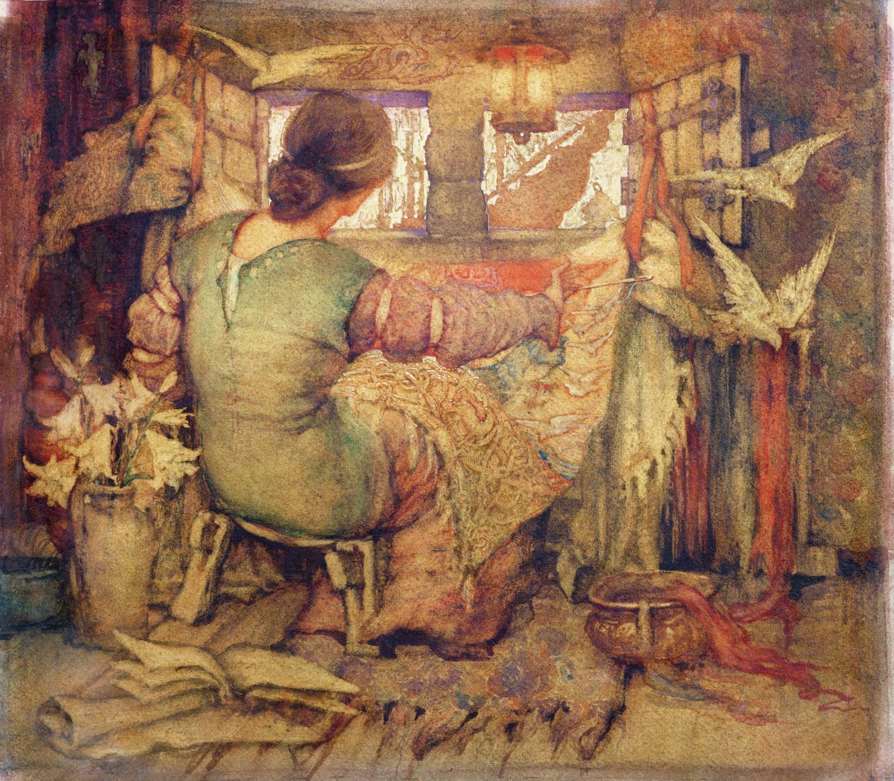 Penelope (akvarell på papper) av Violet Brunton