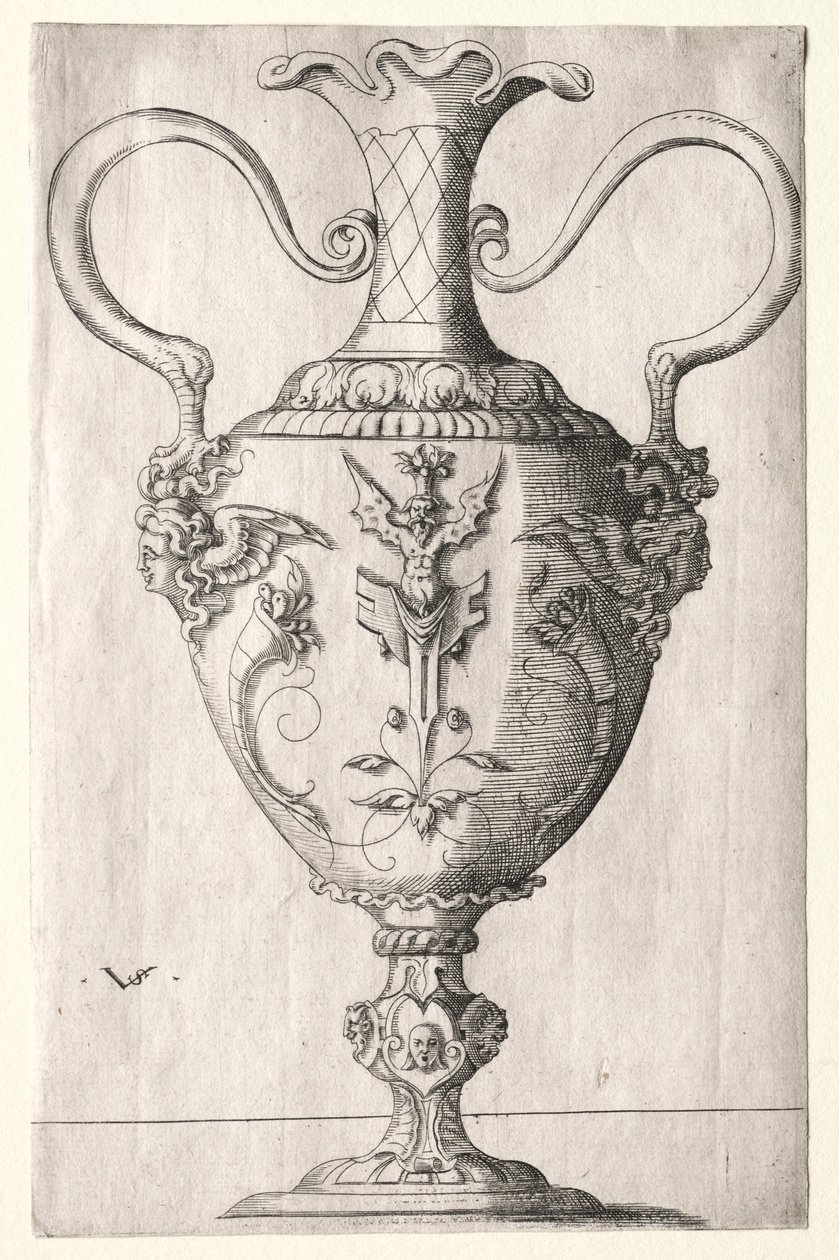 Design för en vas. av Virgilius Solis