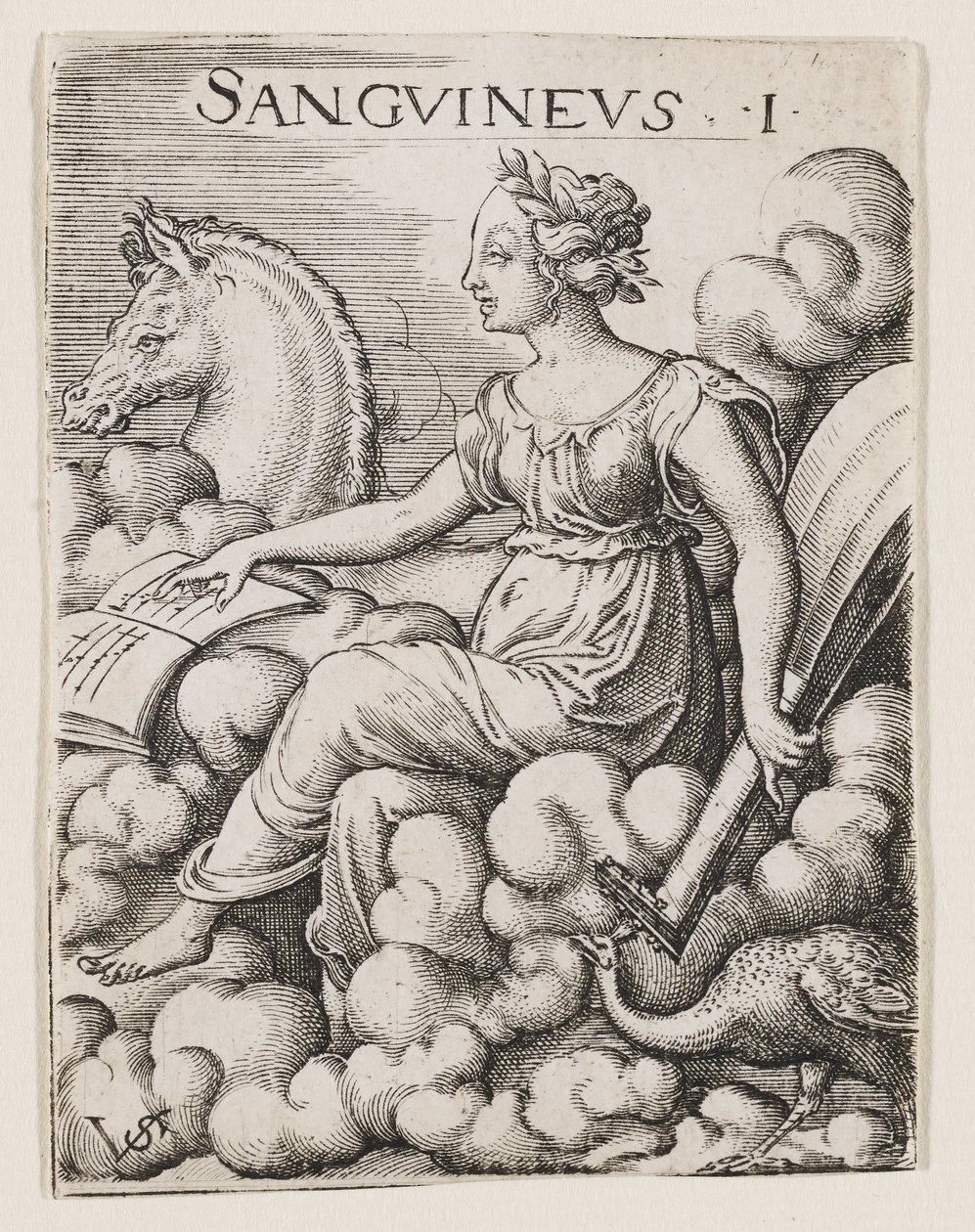 Sanguine Temperament, ca 1530-62 (gravyr) av Virgilius the elder Solis
