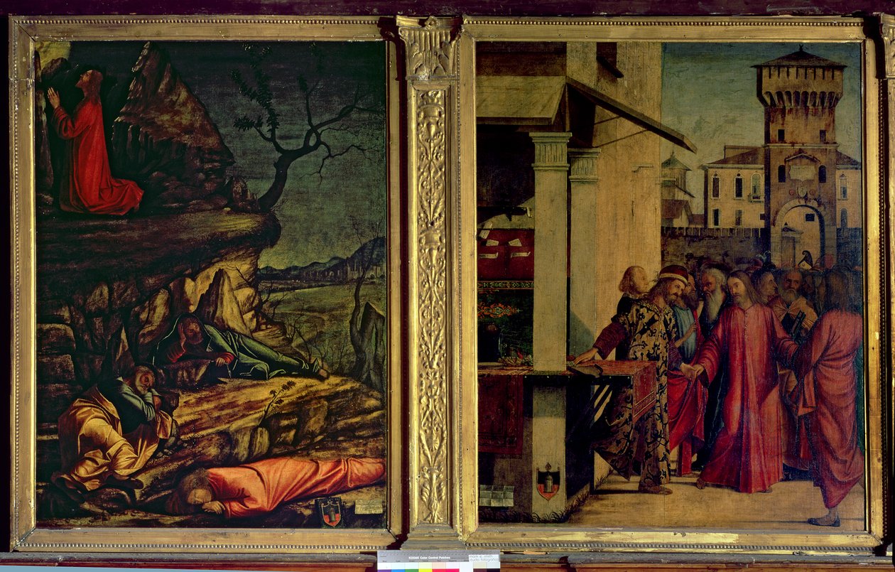 Kristi kallelse av den helige Matteus och lidandet i trädgården av Vittore Carpaccio