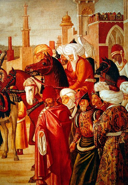 Detalj av Sankt Georgs triumf, 1501-07 av Vittore Carpaccio