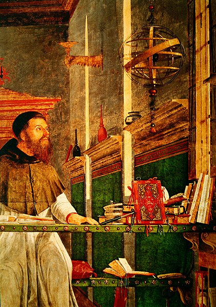 Detalj av visionen av St. Augustine, c.1502-08 av Vittore Carpaccio
