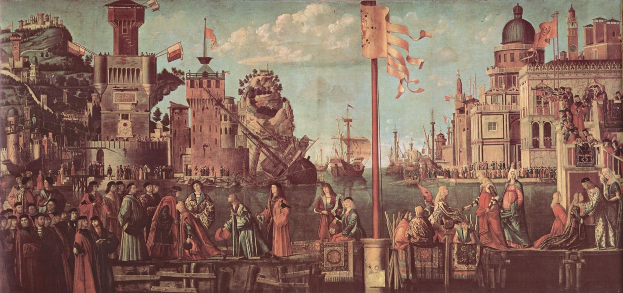 Målningscykel för legenden om S: t Ursula, scen av Vittore Carpaccio