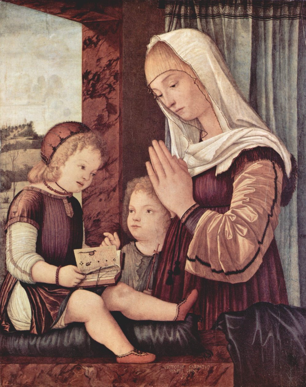 Maria och Johannes Döparen tillber Kristusbarnet av Vittore Carpaccio