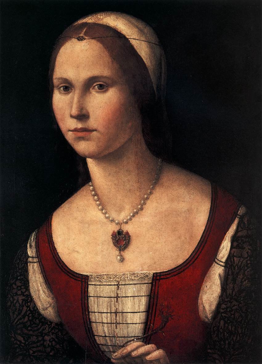Portrait of a young woman av Vittore Carpaccio