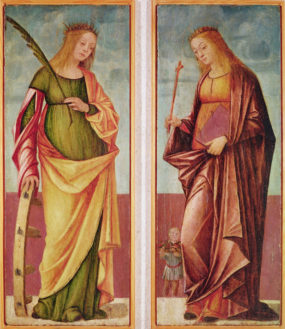 St. Katarina av Alexandria och St. Paraceve eller Veneranda av Vittore Carpaccio