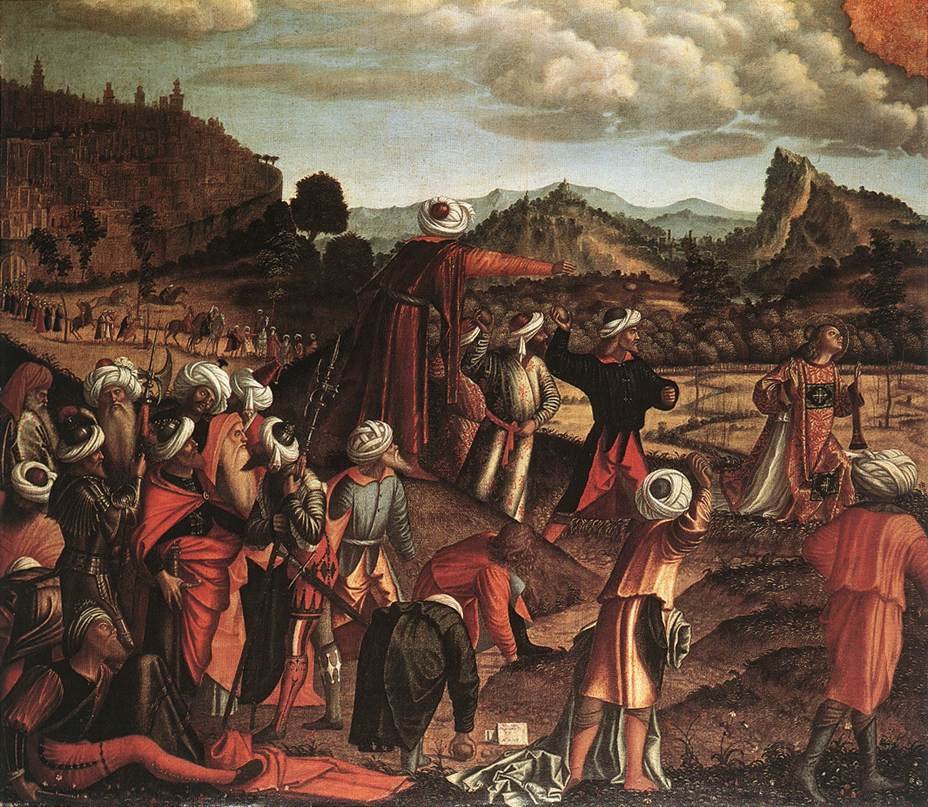 The Stoning of St Stephen av Vittore Carpaccio