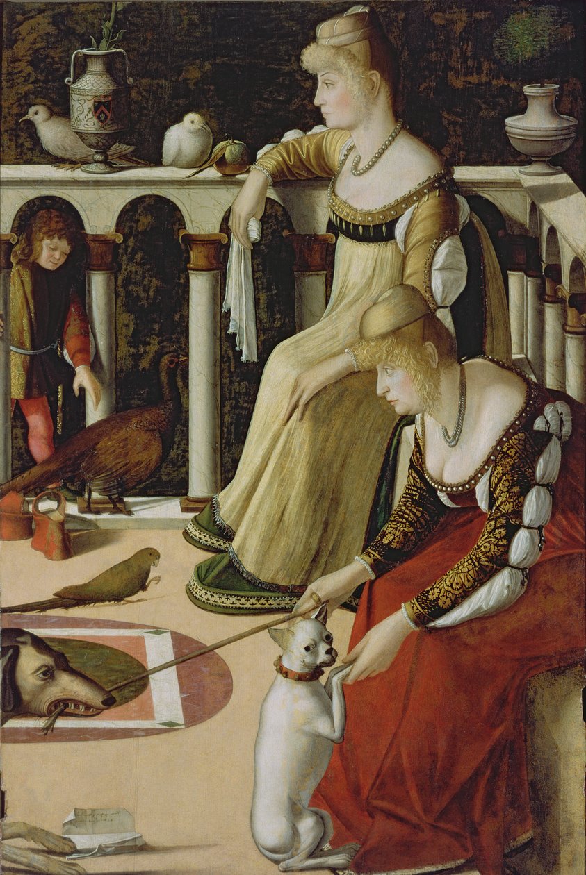 Två venetianska damer (panel) av Vittore Carpaccio