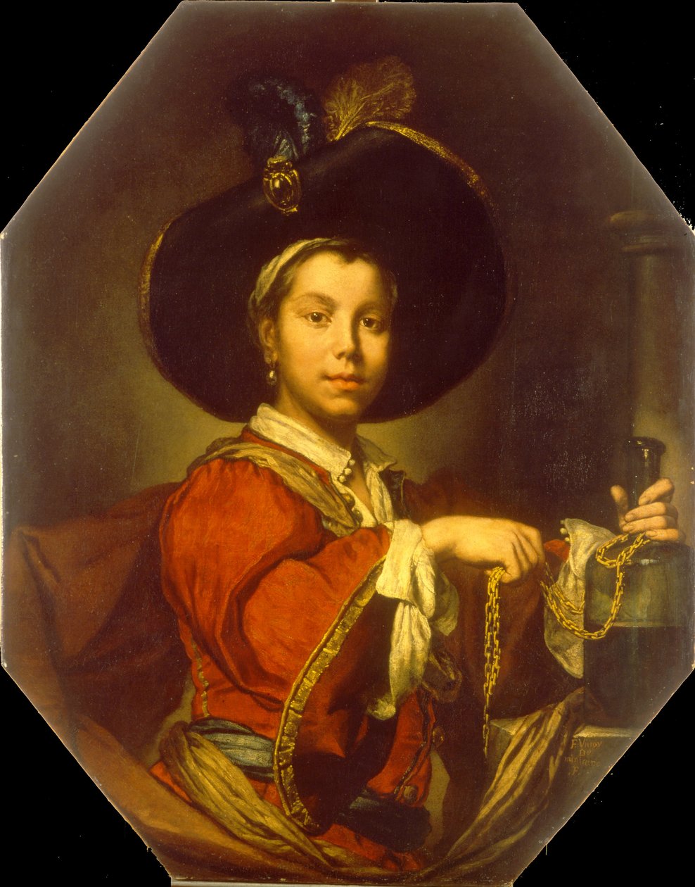 Porträtt av en ung man (Lallegrezza) av Vittore Ghislandi called Fra Galgario