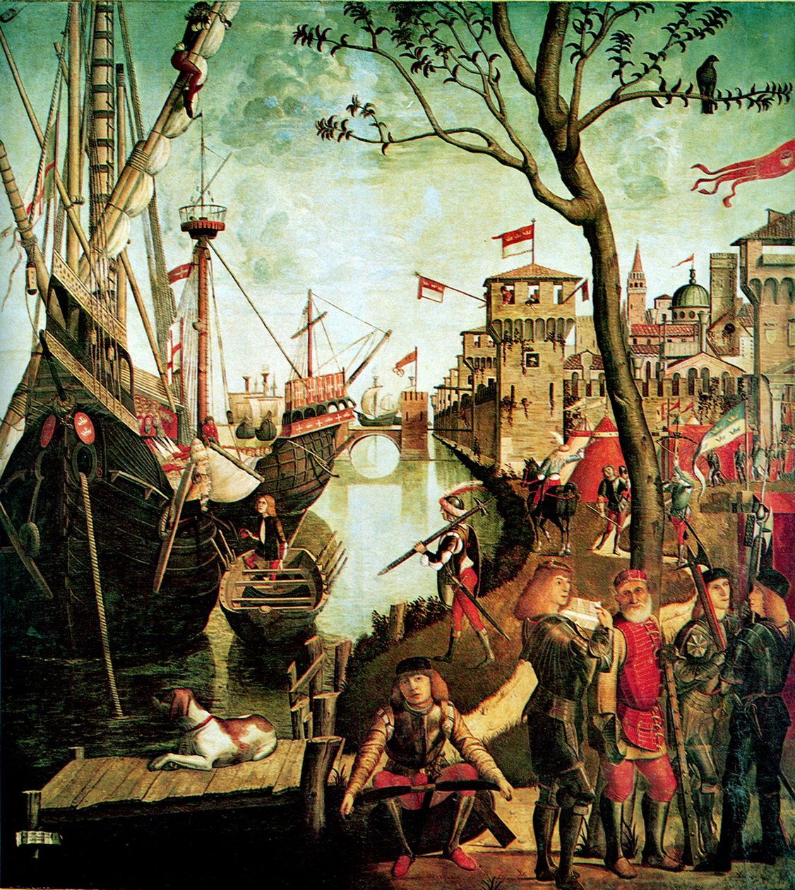 Saint Ursulas ankomst till Köln under belägringen av hunnerna Legenden om Saint Ursula, 1490 av Vittore Carpaccio