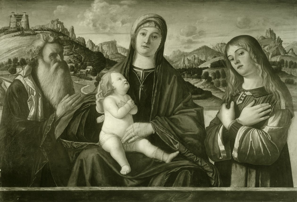 Carpaccio - Maria med barnet och två helgon, Ident. nr. 14 av Vittore Carpaccio