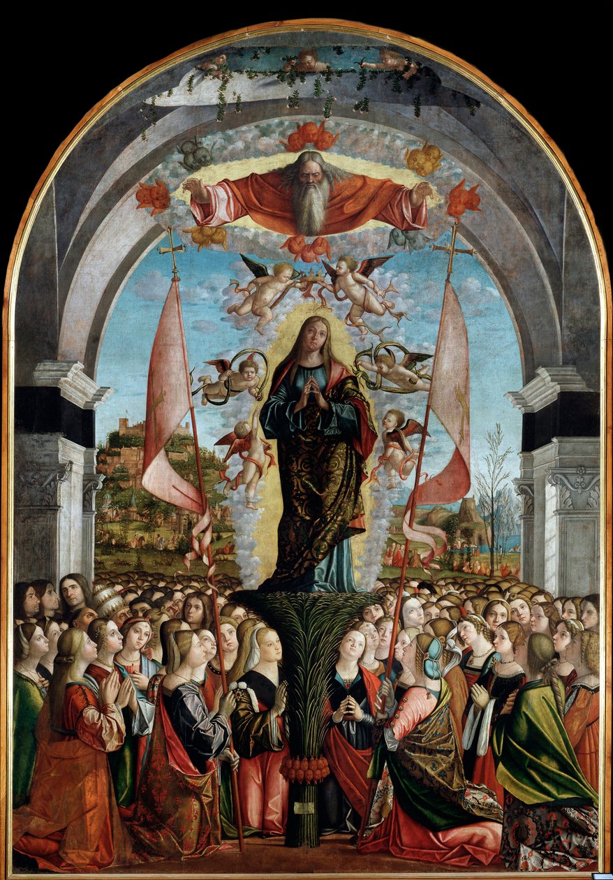 Cykel av Saint Ursulas liv: The Apotheosis of Saint Ursula (sista avsnittet). (olja på panelen av Vittore Carpaccio