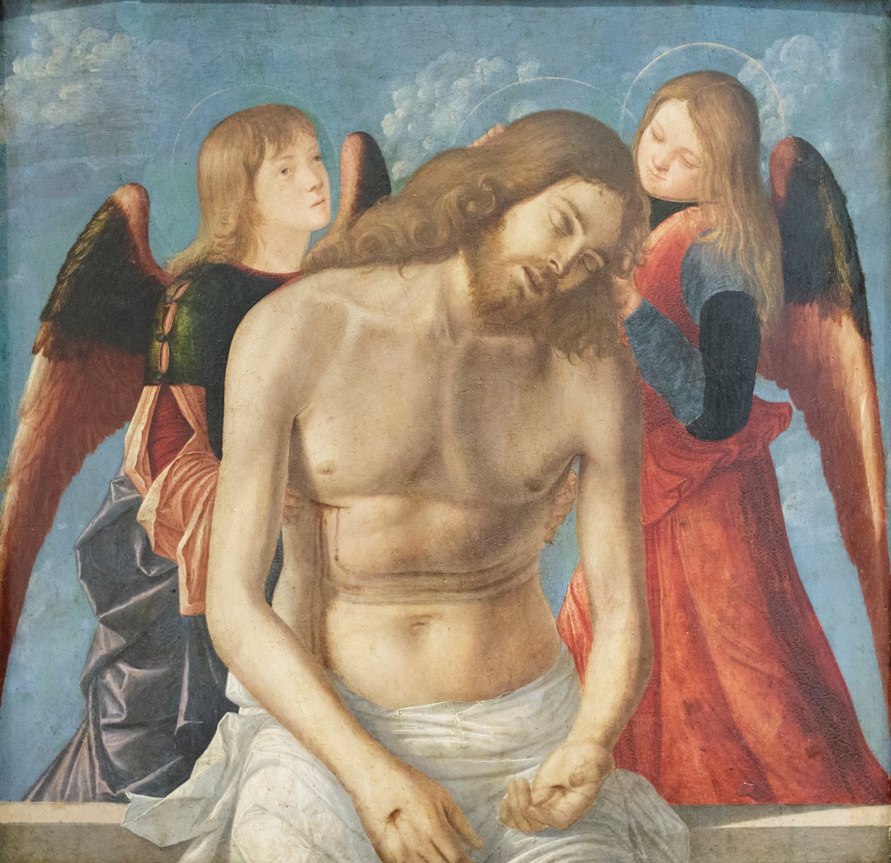 Död Kristus stödd av två änglar av Vittore Carpaccio