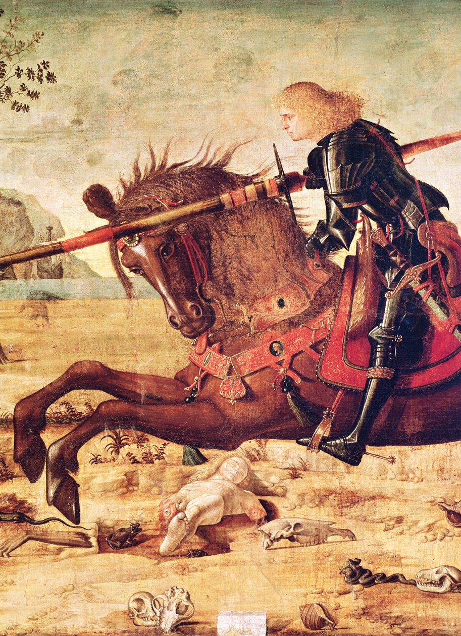 Detalj av St. George som dödar draken, c.1502-07 av Vittore Carpaccio
