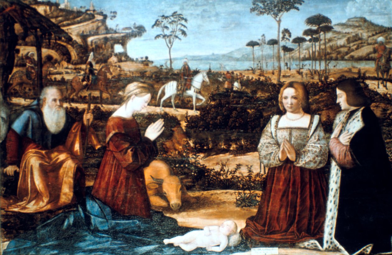 Helig familj med två givare, 1505 av Vittore Carpaccio
