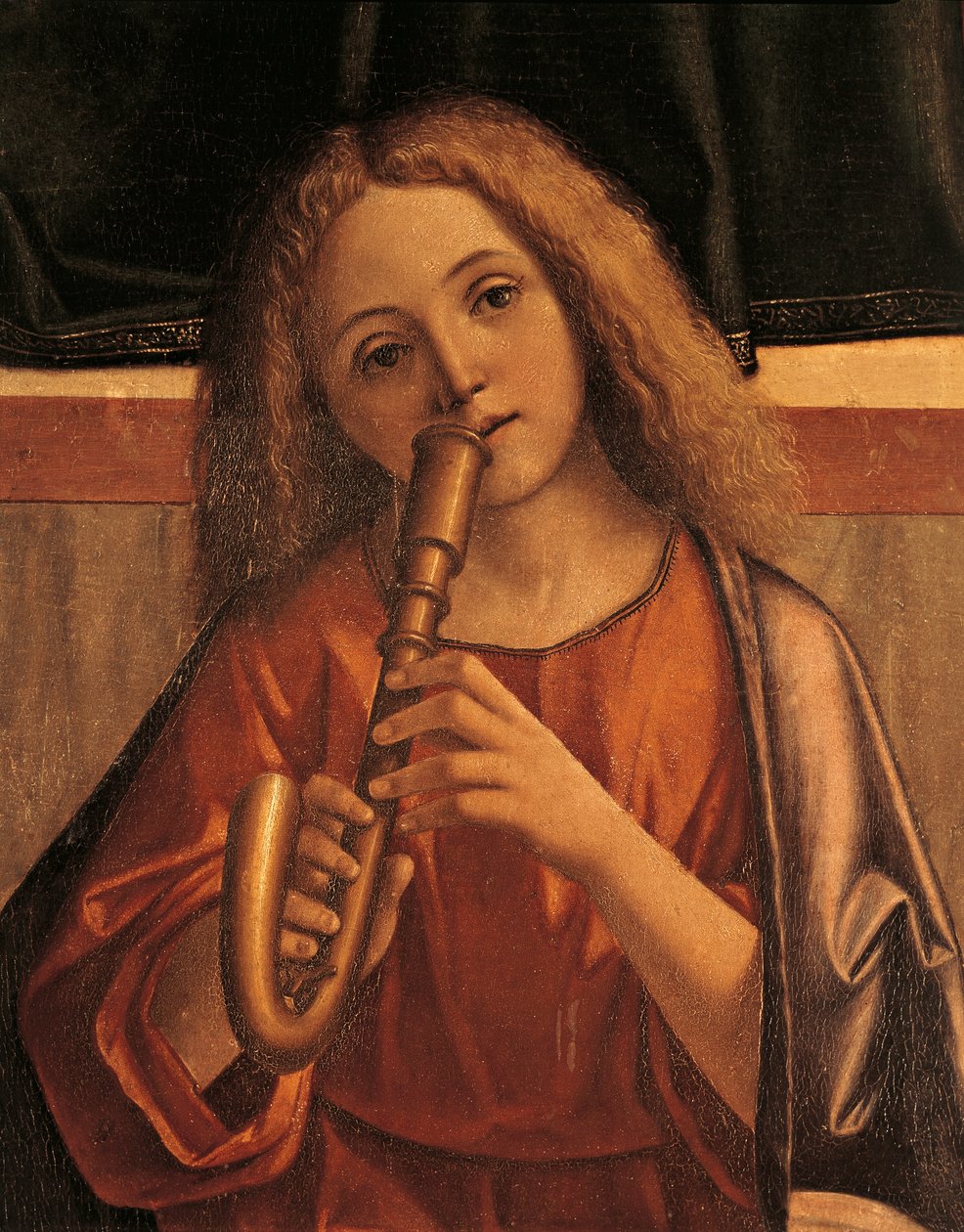 Minstrel-ängel, detalj från Presentation of Jesus at Temple av Vittore Carpaccio