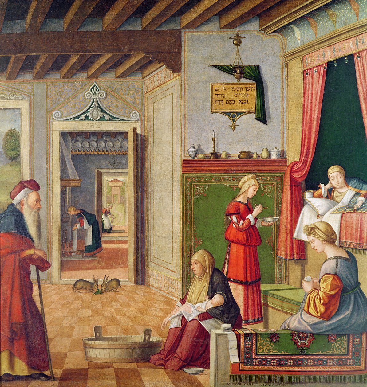 Jungfruns födelse, 1504-08 (se även 204962) av Vittore Carpaccio