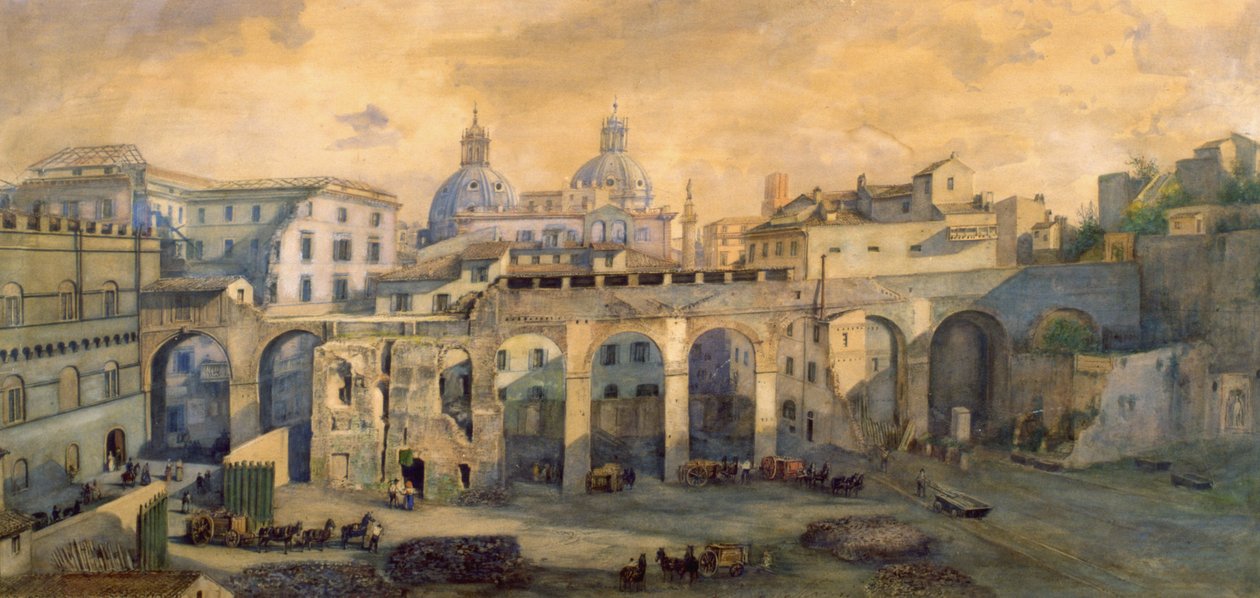 Akvedukten vid Palazzo Venezia, Rom av Vittorio Marchi