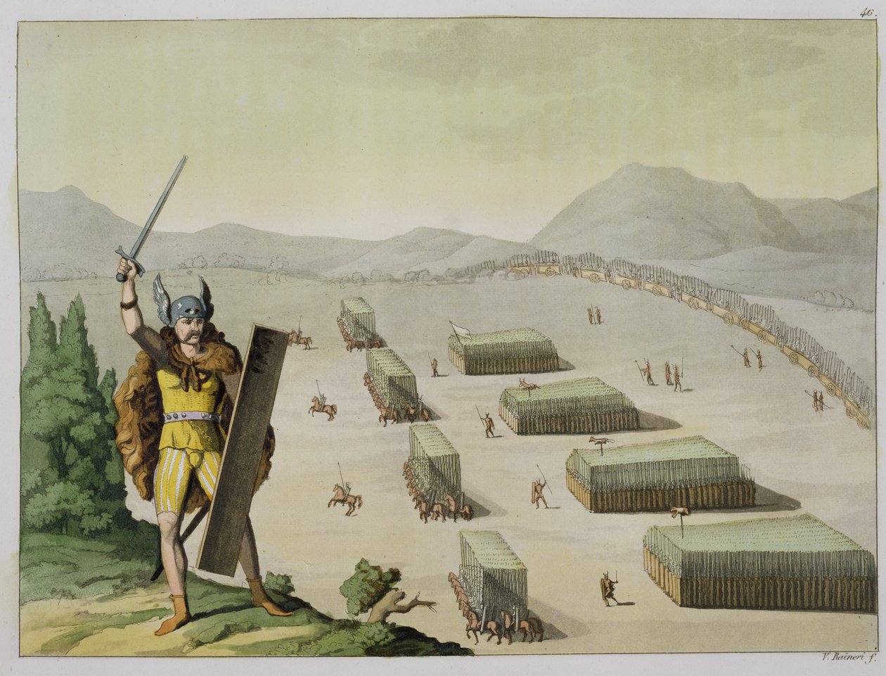 Forntida kelter eller galler i strid, ca 1800-18 av Vittorio Raineri