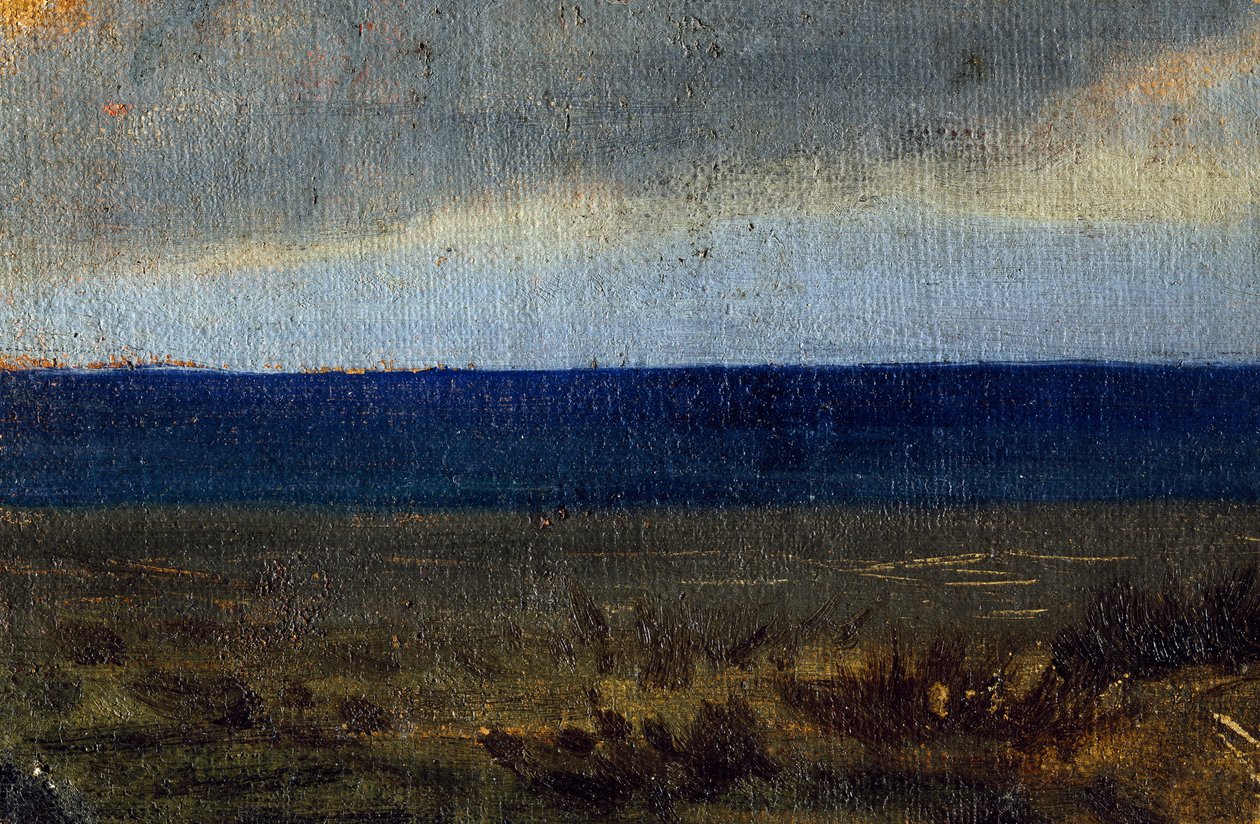 Blå himmel över havet, av Vittorio Avondo (1836-1910) av Vittorio Avondo