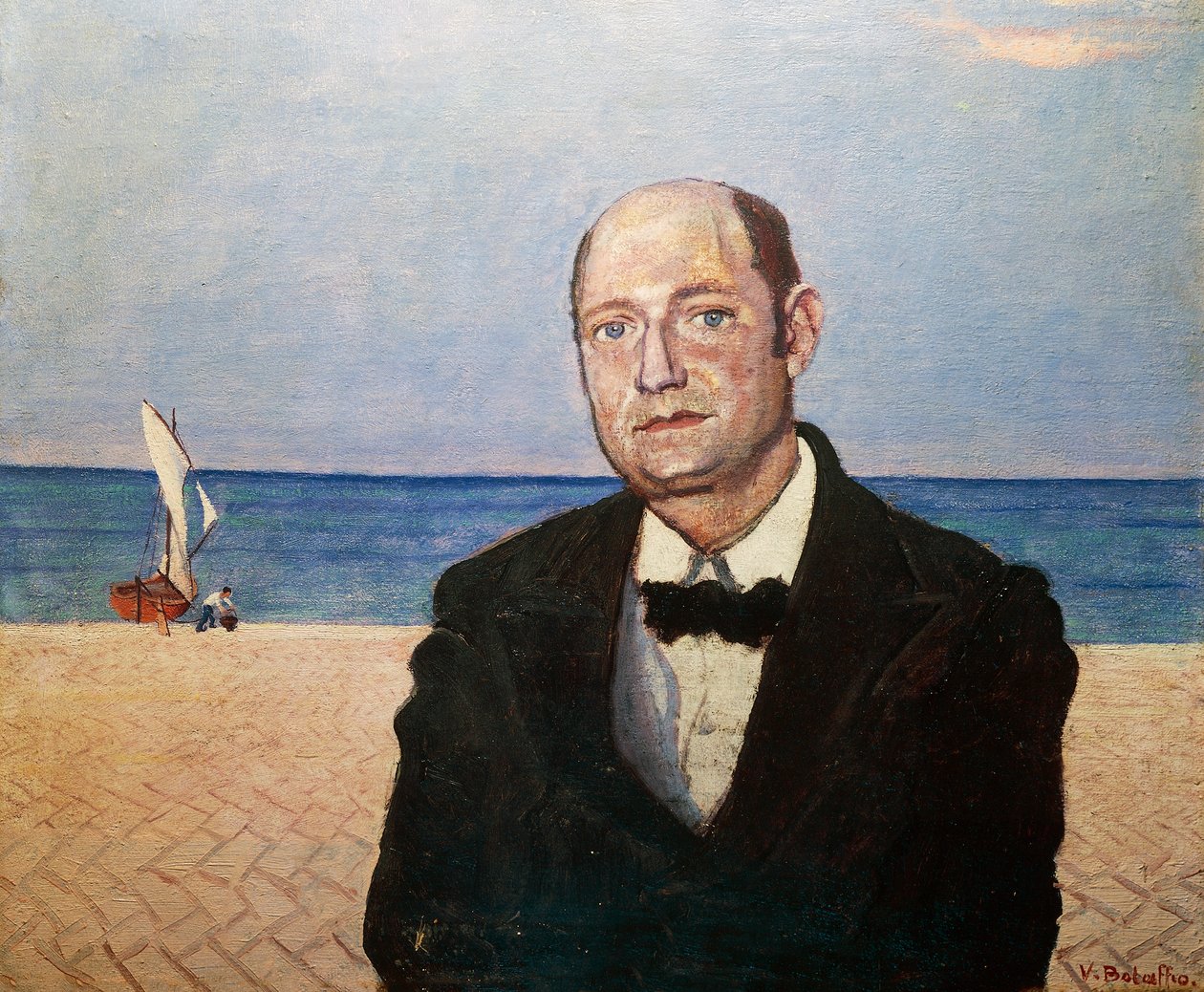 Porträtt av Umberto Saba (pseudonym för Umberto Poli av Vittorio Bolaffio