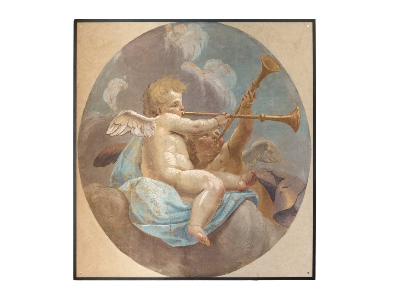 Fresker av änglar, ursprungligen från St. Augustinus kyrka av Vittorio Maria Bigari