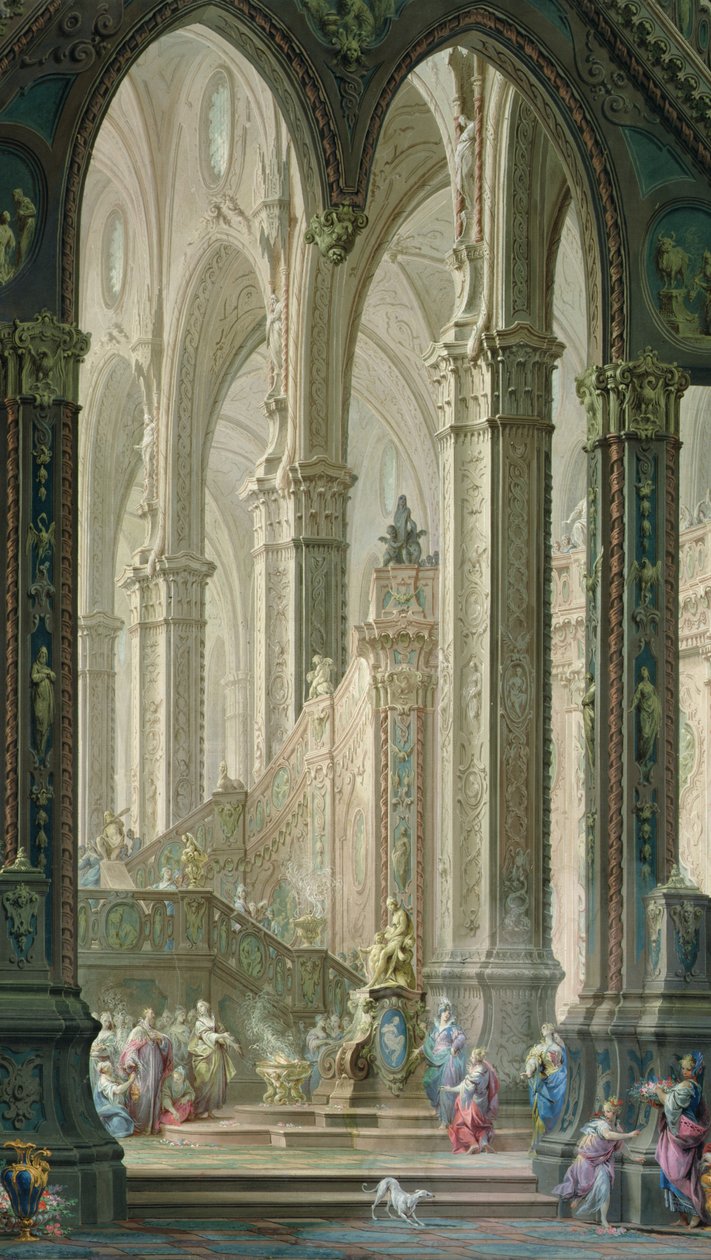 Salomon bränner rökelse inför idolerna av Vittorio Maria Bigari