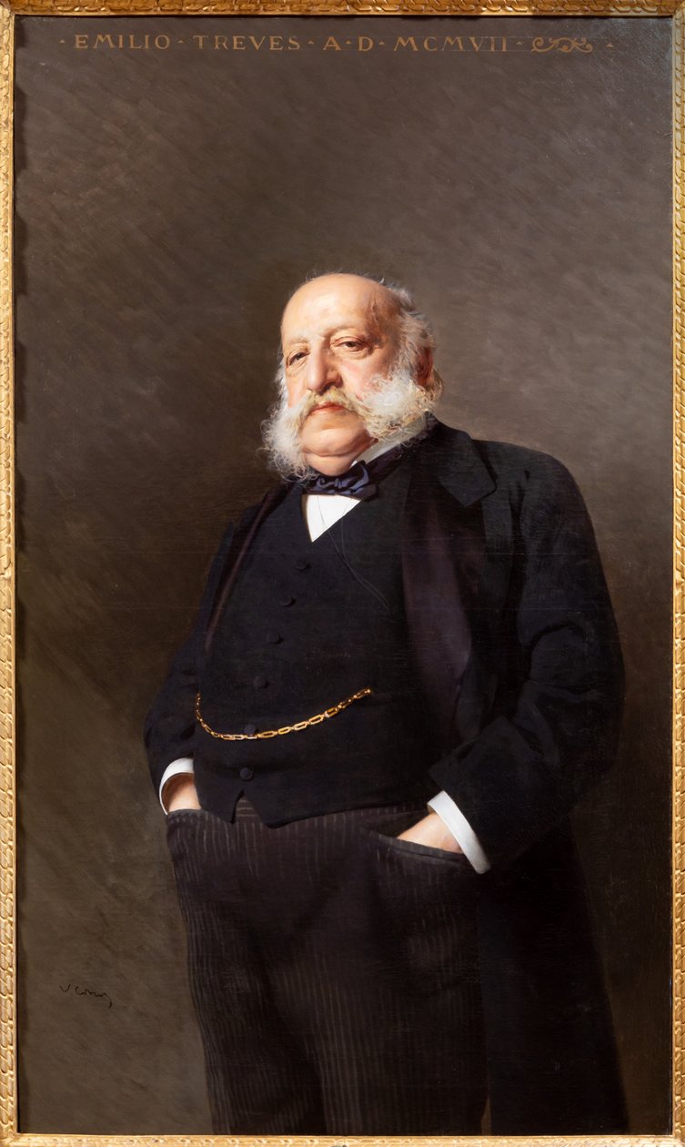 Fontanellato, Labirinto della Masone, Franco Maria Ricci Art Collection: "Porträtt av förlaget Emilio Treves" av Vittorio Matteo Corcos