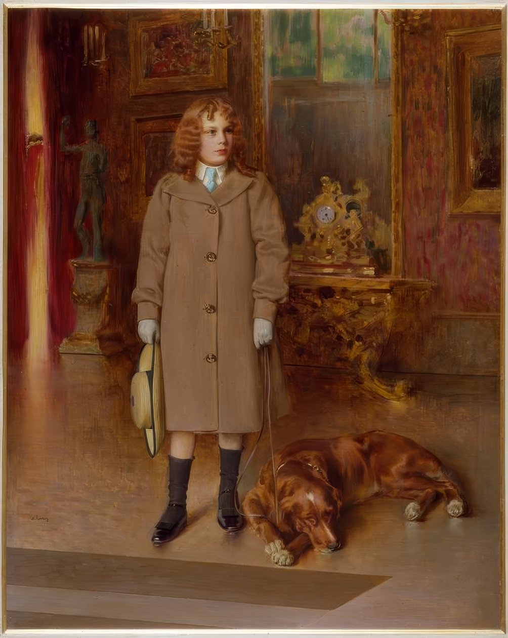 Memmi med hunden av Vittorio Matteo Corcos