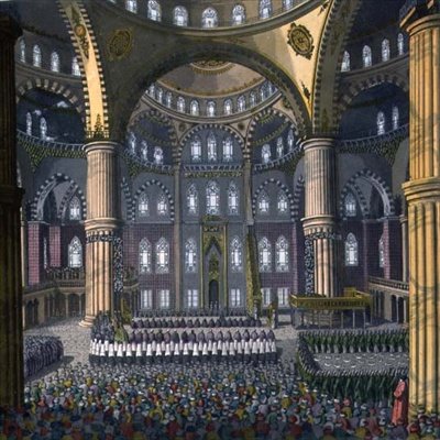 Firandet av festivalen Mewlod i Sultan Ahmeds moské, skylt 41 från del III, volym I av 