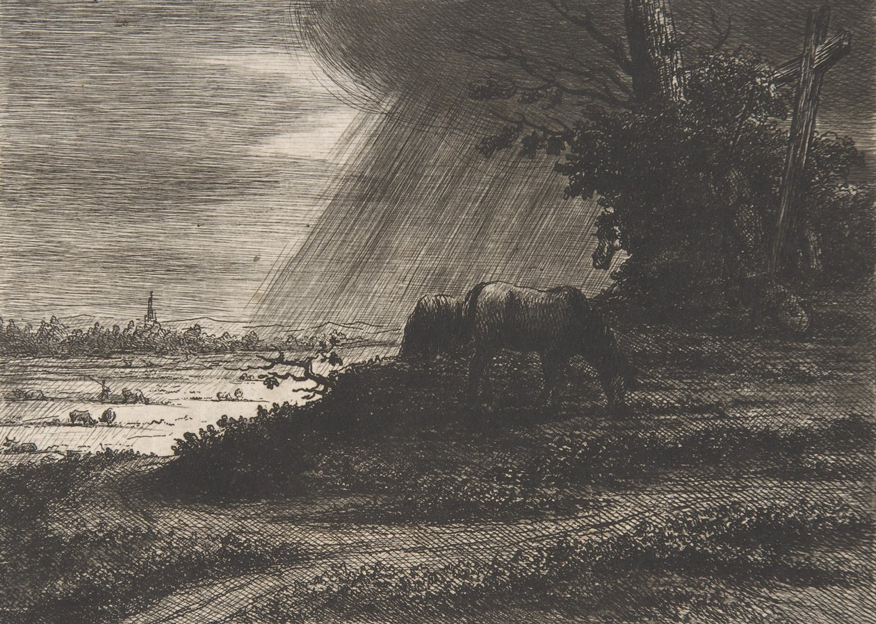 Landskap med storm, 1700-tidigt 1800-tal. av Vivant Denon