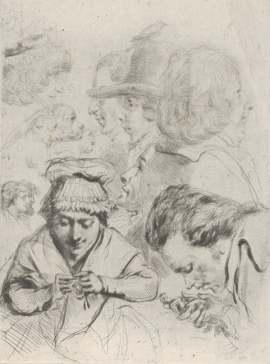 Le Citoyen Aubourg, Mme Aubourg, och deras familj Citizen Aubourg, Madame Aubourg..., ca. 1795-1805. av Vivant Denon