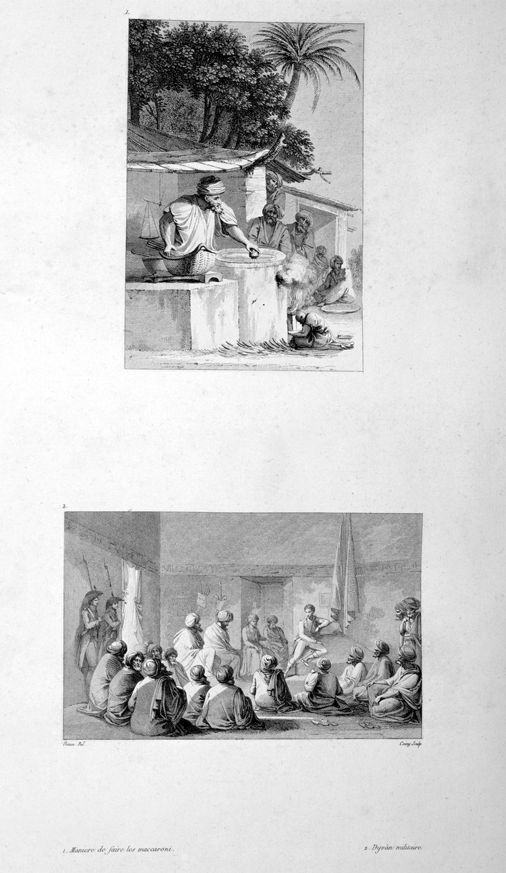 Makaroner och militärmöte, 1802 av Vivant Denon