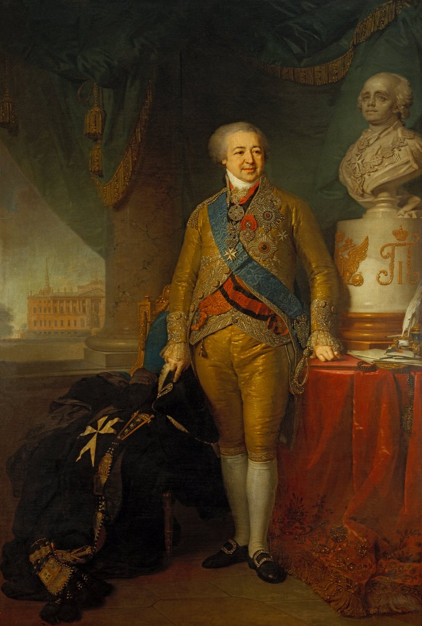 Porträtt av prins AB Kurakin av Vladimir Borovikovskiy