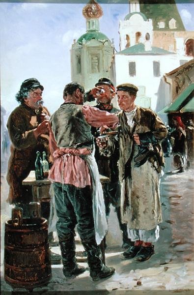 Kvass säljare, 1879 av Vladimir Egorovic Makovsky