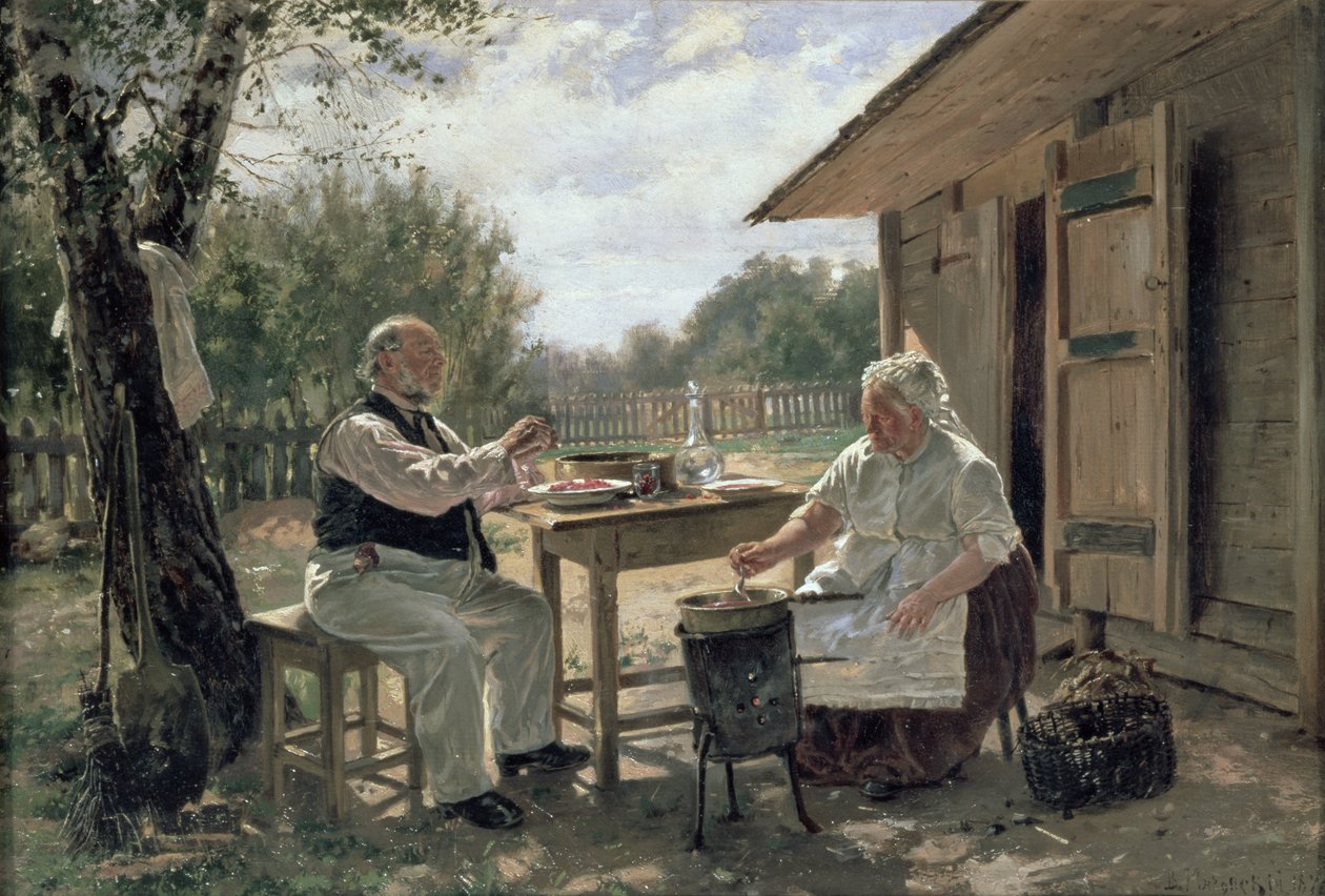 Sylttillverkning, 1876 av Vladimir Egorovic Makovsky
